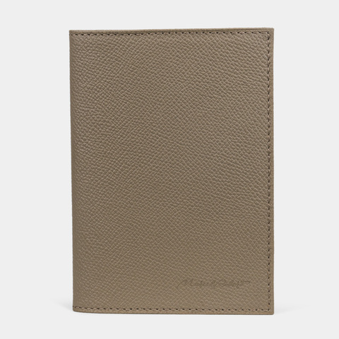 Кожаная обложка для паспорта, сафьяно бежевого цвета