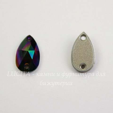 3230 Пришивные стразы Сваровски капля Crystal Rainbow Dark (12х7 мм)