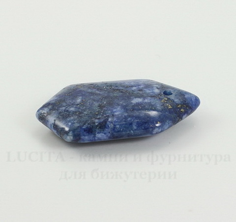 Подвеска Ляпис Лазурит (прессов., тониров) (цвет - темно-синий) 35,1х22х7,1 мм №135