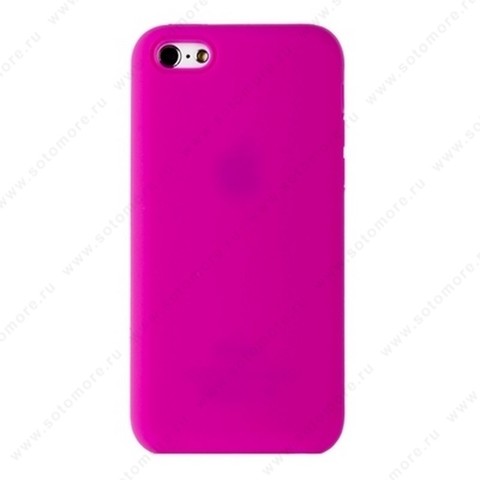 Накладка силиконовый для Apple iPhone 5C мягкий ярко-розовый