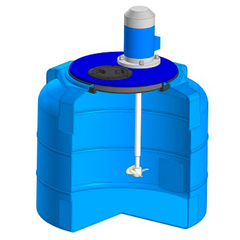 Емкость T 100 синий с пропеллерной мешалкой ЭкоПром T 100 л. горизонтальная (470x470x1030см;13кг;Синий) - арт.557283