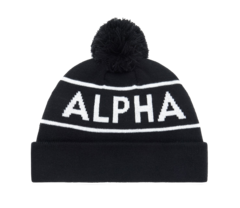 Шапка Alpha Industries Essential Pom Beanie Black (Черная)