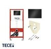 TECE 9400414 (старый арт. K440407) Комплект (4в1): инсталляция TECEBase, шпильки к стене, звукоизоляция 9200010 и клавиша 9240407 черный матовый