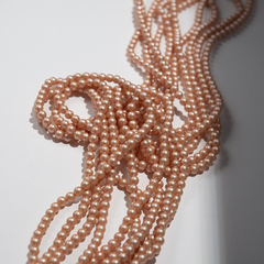 Хрустальный жемчуг, оттенок "Bronze", шар 4мм, перламутрово-сатиновое улучшенное покрытие