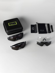 Комплект тактических (защитных) очков для стрельбы, противоосколочные, со сменными линзами