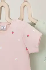 полукомбинезон для новорожденных  К 6239-2уп/клубничный мусс,ландыши