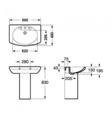 УМЫВАЛЬНИК ROCA DAMA SENSO 580*450