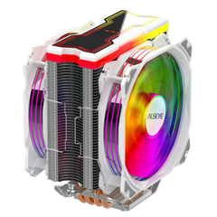 Кулер для CPU Alseye M120D, 2х120мм, 800-1700rpm, 4-pin, Al+Cu, серебристый-белый/ARGB, 66CFM, 35.8дБ, 4-PIPE(прямой контакт), TDP 180Вт, INTEL 1700/1200/115x/775/1366/2011, AMD AM5/AM4/AM3(+)/AM2(+)/FM2(+)/FM1 (AS.01.01.0025)