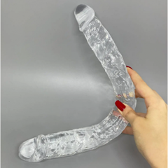 Двусторонний фаллоимитатор Alive Supreme (38,5×3,9 см) прозрачный