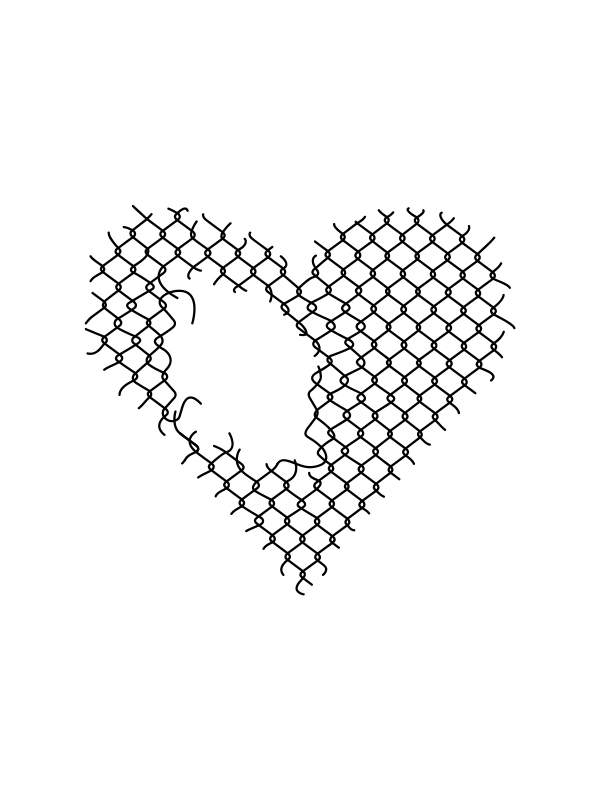 Girl with a chainlink fence  Tattoogridnet