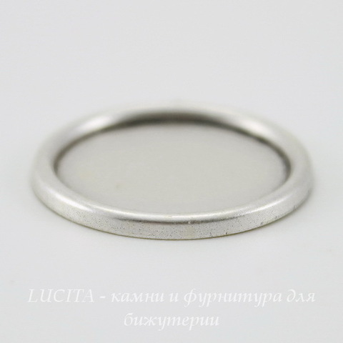 Сеттинг - основа - подвеска для камеи или кабошона 18 мм (оксид серебра)