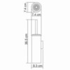 WasserKRAFT K-1087 Щетка для унитаза подвесная