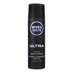 Təraş üçün köpük \ Пенка для бритья Nivea Men Ultra с активированным углем 200 мл