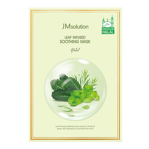 JMsolution Leaf Infused Soothing Mask Halal успокаивающая тканевая маска на основе зеленых листьев