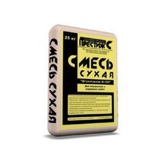 Смесь сухая штукатурная цементная М-150 25 кг, Престиж