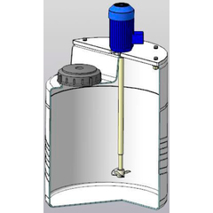 Емкость дозировочная 60 белый с пропеллерной мешалкой ЭкоПром Дозировочные вертикальная (472x472x580см;13кг;Белый) - арт.557287
