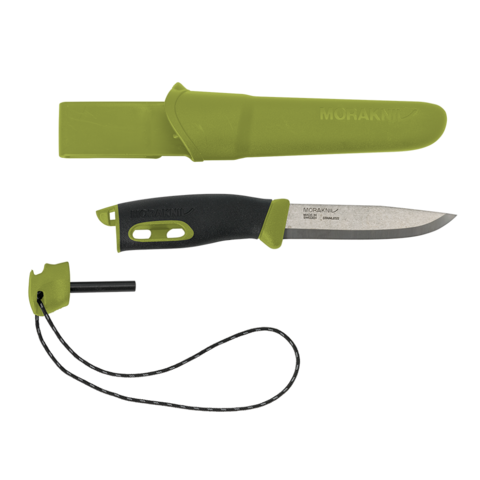 Нож Morakniv Companion Spark, нержавеющая сталь - зеленый