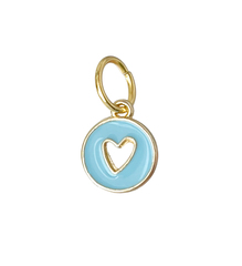 Подвеска Сердце круглая с эмалью