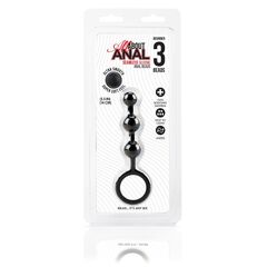 Черные силиконовые анальные бусы Silicone Anal Beads - 14 см. - 