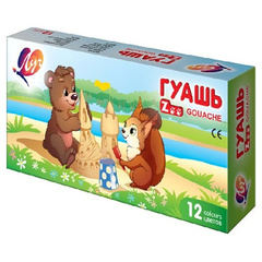 Гуашь Луч ZOO 12 цветов (блок-тара по 15 мл)