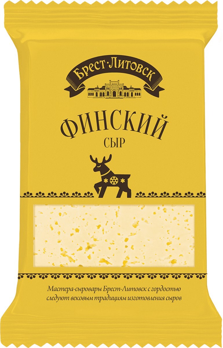 Сыр Брест-Литовск Финский 45%, 200г с доставкой по Новосибирску.  Гипермаркет МЕГА-Гастроном.