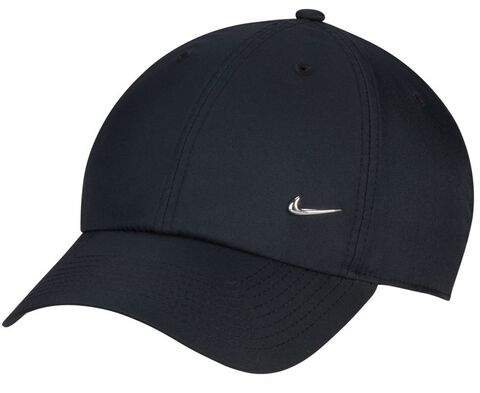 Теннисная кепка Nike Dri-Fit Club Unstructured Metal Swoosh Cap - black/metalic silver