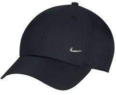 Теннисная кепка Nike Dri-Fit Club Unstructured Metal Swoosh Cap - black/metalic silver