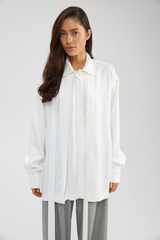 Блуза "Premium" с поясом шлейфом