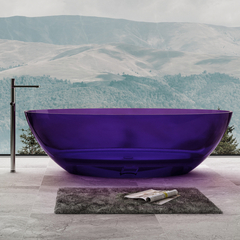 Прозрачная ванна ABBER Kristall AT9702Amethyst фиолетовая фото