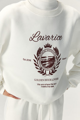 Свитшот с принтом Белый