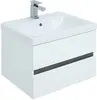 Aquanet 259005 Тумба с раковиной Беркли 50 белый глянец/дуб рошелье (259005)