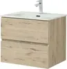 Aquanet 273995 Тумба с раковиной Алвита new 60 2 ящ. цв.дуб веллингтон белый (273995)