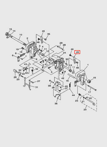 Планка стопорная  для лодочного мотора T15, OTH 9,9 SEA-PRO