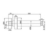 Paini 50PW744T620BI Кронштейн для верхнего душа потолочный круглый, 200 мм, брашированный никель PVD (PW)