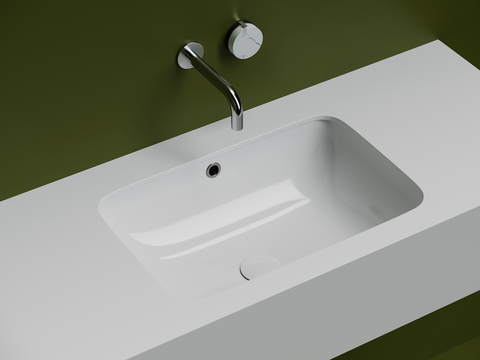 Ceramica Nova CN7018 Раковина встраиваемая снизу 540*360*190, с отв. слива-перелива, белый