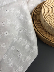 Шитье на батисте, белый, хлопок, прошва