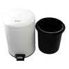 Ksitex BGR-5W урна с педалью,микролифт,белая, 5л.
