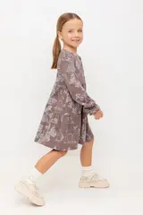 платье  для девочки  КР 5903/капучино,лесной мир к515