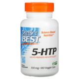 5-HTP, Doctor's Best, 5-гидрокситриптофан, 100мг, 180 вегетарианских капсул 1