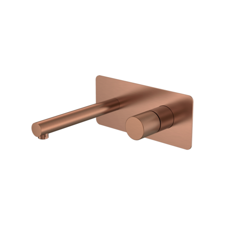 Boheme 125-CB.4 Смеситель STICK из стены COPPER BRUSHED ручка SPIRALE