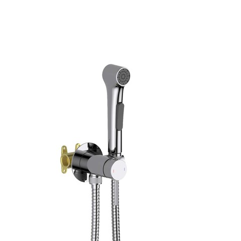 Aquatek AQ1020CR AQ1020CR ЕВРОПА комплект для гигиенического душа встроенный (смеситель + гигиеническая лейка + шланг)