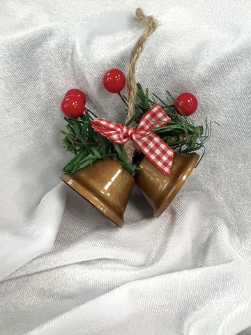 колокольчик с бантиком , металл, 7*4см , цвет бронза