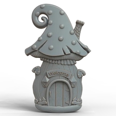 Силиконовый молд № 427 домик Гриб 2 D № 2 ( серия домики для гномов и фей)