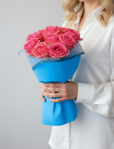 Букет розовых роз Нежный