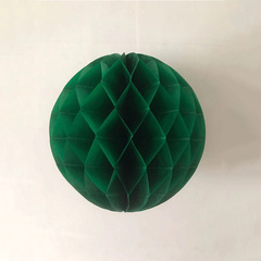 Бумажное украшение, Шар-соты, 30 см Темно-Зеленый, 1 шт.