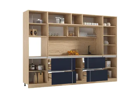 МДФ Кухня Карина №1 (Пластер Индиго, сонома)