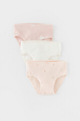 набор трусы/ уп  для девочки  К 1931-3уп/бл.персиковый,пыльный персик,зайчики