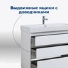 Aquanet 307078 Тумба с раковиной Nova Lite 85 (SLIM SYNERGY) 3 ящ. цв. бел. глянец (307078)