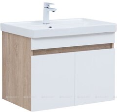 Aquanet 344801 Тумба Оптима 80 цв. дуб светлый/белый сатин (344801) фото