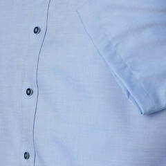 Сорочка мужская Venti Body Fit 226110381-103 из фактурной ткани голубая, короткий рукав